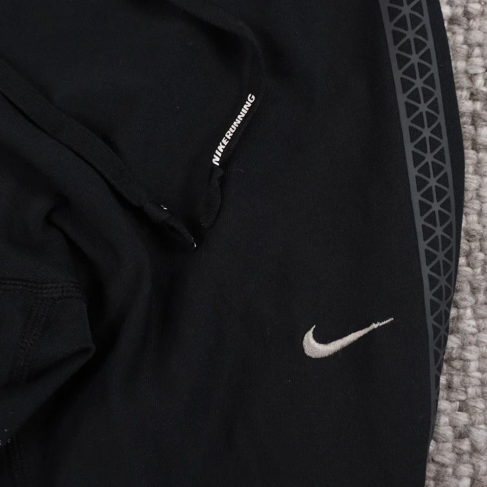 Nike Dri-FIT Running Leggings Women Small Black Good Zipper Ankle Reflective
